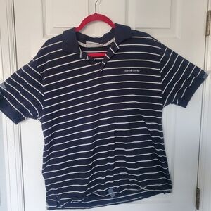 Celebrity ECLIPSE Dark Blue and White Striped Polo